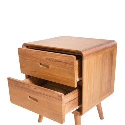Collection Tamarin Ad Night Table With 2 Drawers Teak