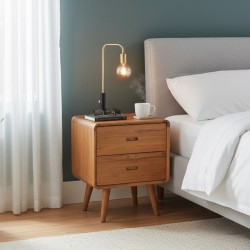 Collection Tamarin Ad Night Table With 2 Drawers Teak