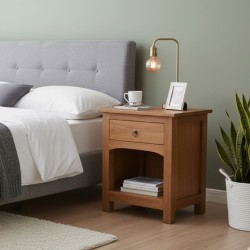 Collection Tamarin Osaka Night Table Natural Teak Oil Finish