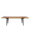 Bella Casa Serbia Extension Dining Table Natural Top Mat Black Legs