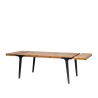 Bella Casa Serbia Extension Dining Table Natural Top Mat Black Legs