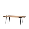Bella Casa Serbia Extension Dining Table Natural Top Mat Black Legs
