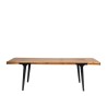 Bella Casa Serbia Extension Dining Table Natural Top Mat Black Legs