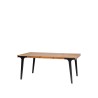 Bella Casa Serbia Extension Dining Table Natural Top Mat Black Legs