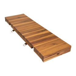 Bella Casa Serbia Extension Dining Table Natural Top Mat Black Legs