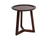 Bella Casa Panama Round Side Table Dark Walnut