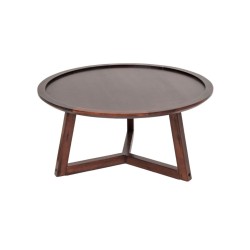Bella Casa Malawi Round Coffee Table Dark Walnut