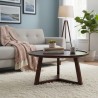 Bella Casa Malawi Round Coffee Table Dark Walnut