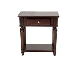Cavendish Georgia Side Table 1 Drawer & 1 Shelf Dark Walnut