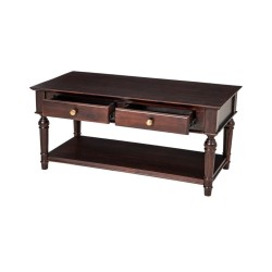 Cavendish Georgia Coffee Table 2 Drawers & 1 Shelf Dark Walnut