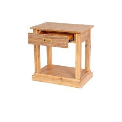 Cavendish Iris Side Table 1 Drawer & 1 Shelf Brushed Sand