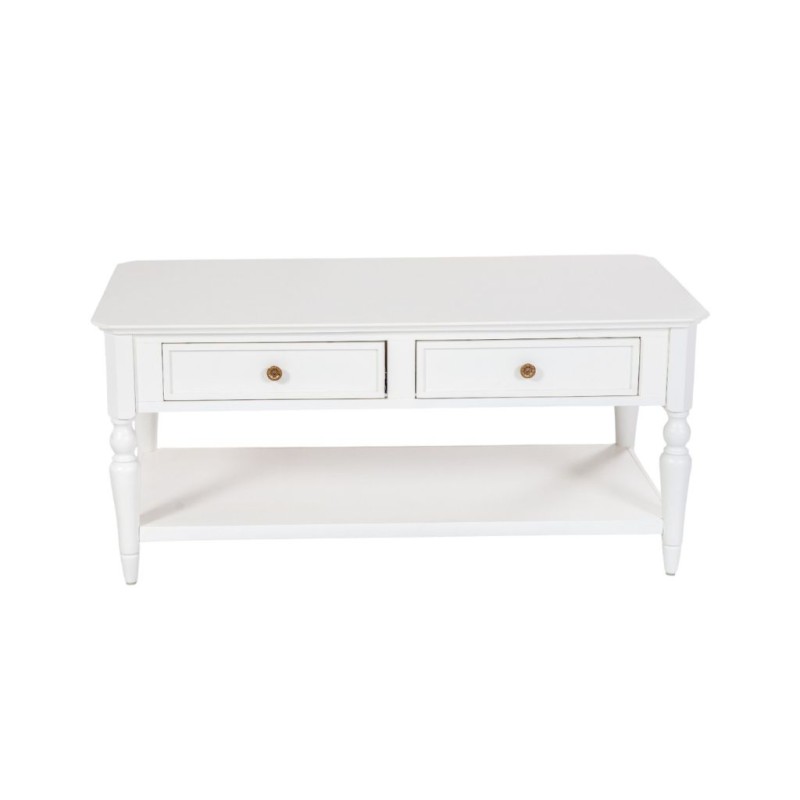 Cavendish Fremont Coffee Table 2 Drawers & 1 Bottom Shelf White