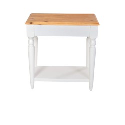 Cavendish Dublin Side Table 1 Bottom Shelf Sand Top & White