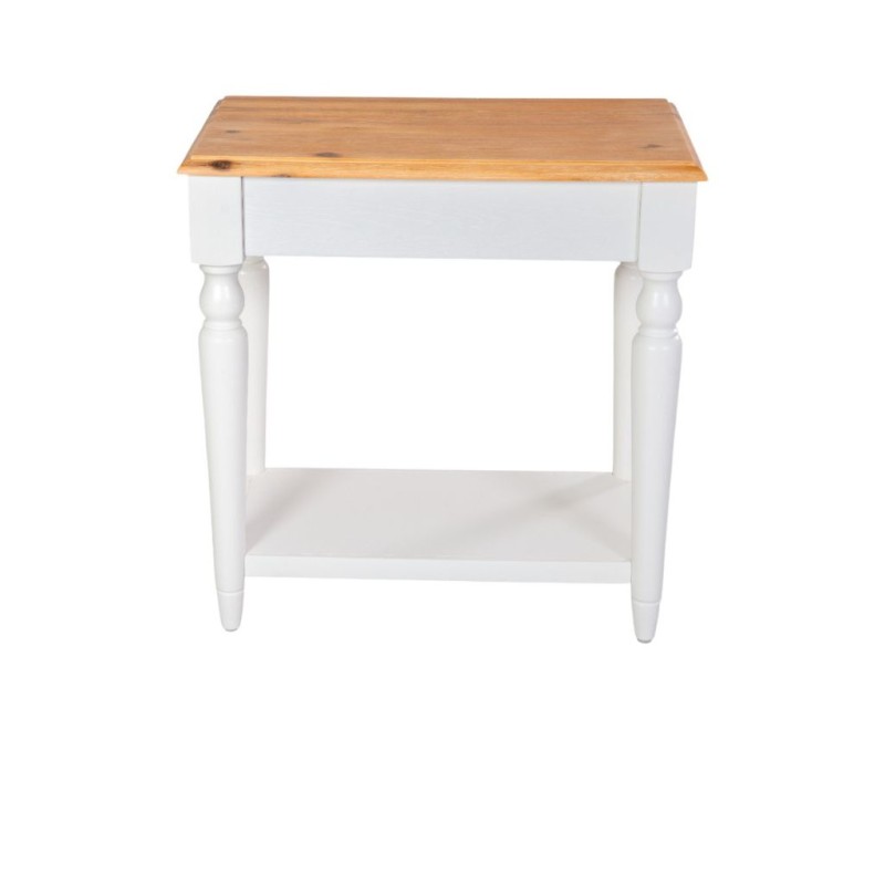 Cavendish Dublin Side Table 1 Bottom Shelf Sand Top & White