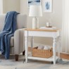 Cavendish Dublin Side Table 1 Bottom Shelf Sand Top & White