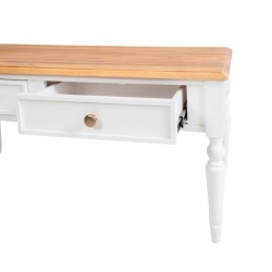 Cavendish Dublin Coffee Table 2 Drawers Sand Top & White