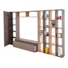 Bella Casa Everest High TV Unit Cadiz Oak & Bronze Ref 900010-BRK