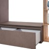 Bella Casa Everest High TV Unit Cadiz Oak & Bronze Ref 900010-BRK