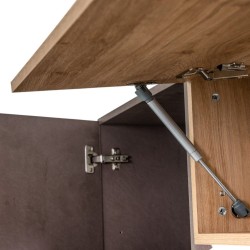 Bella Casa Everest High TV Unit Cadiz Oak & Bronze Ref 900010-BRK