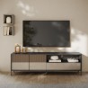 Bella Casa Everest Low TV Cabinet With 2 Doors Lava & Clay Ref 208259-02AG