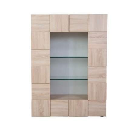 Bella Casa Dama Glass Cabinet With 2 Doors Samoa & Oak Ref 201508-06