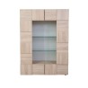Bella Casa Dama Glass Cabinet With 2 Doors Samoa & Oak Ref 201508-06
