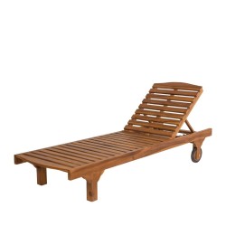 Collection Tamarin Denpasar Lounger with wheels Teak