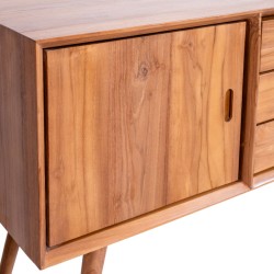 Collection Tamarin Aires Low TV Stand Natural Teak Oil Finish 160x45x50 cm