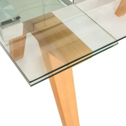 Bella Casa Jersey Extendable Table With Top Tempered Glass Ref DF9022T